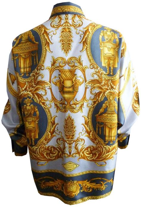 mens vintage versace silk shirts